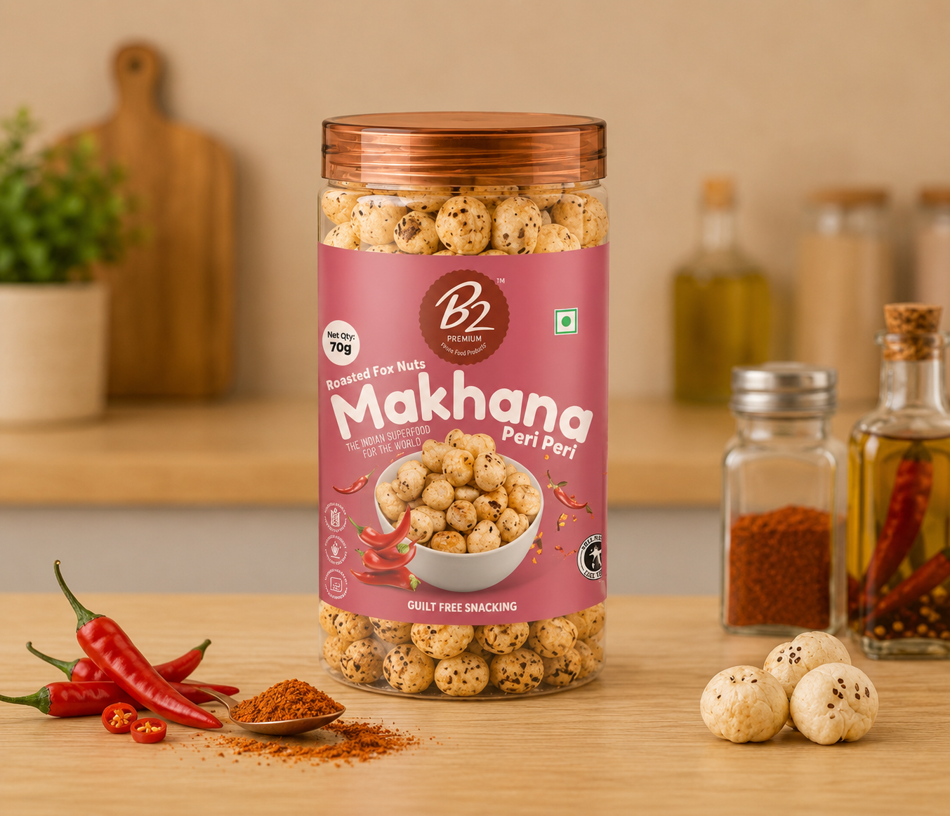 B2 Premium Makhana Peri-Peri Flavour